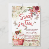 Schattigee cupcake Spring Butterfly boho bloemenzo Kaart (Voorkant)