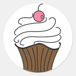 Schattigee Cupcake Stickers