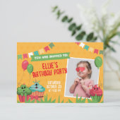 Schattigee Cupcake Verjaardagsfeestje Kaart Uitnod (Staand voorkant)
