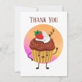 Schattigee cupcake verkopers of bakker Dank u Bedankkaart (Voorkant)