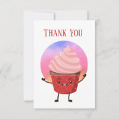 Schattigee cupcake verkopers of bakker Dank u Bedankkaart (Voorkant)