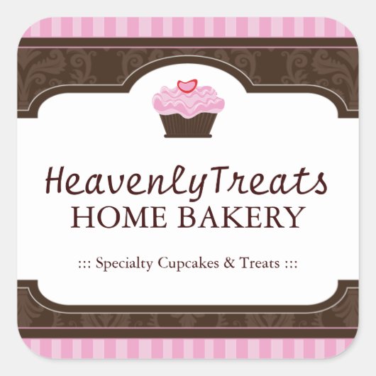 Schattigee Cupcake Verpakking Stickers (Voorkant)