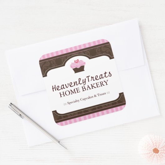 Schattigee Cupcake Verpakking Stickers (Envelop)