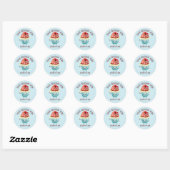 Schattigee cupcake voeg bericht toe Bedrijfsnaam Ronde Sticker (Vel)