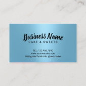 Schattigee Cupcakes gebak Bakkerij Modern blauw Klantenkaartje (Achterkant)