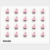 Schattigee Cupcakes Vakantie Cadeaus Ronde Sticker (Vel)