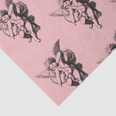 Schattigee Cupid Angel op Roze Tissuepapier (Detail)