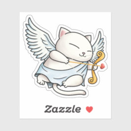 Schattigee Cupid Cat Angel Sticker