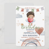 Schattigee Cupido afro boys Ballon valentijn Verja Kaart (Voorkant / Achterkant)