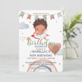 Schattigee Cupido afro boys Ballon valentijn Verja Kaart (Staand voorkant)