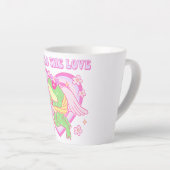 Schattigee Cupido Frog - Spreid de Liefde Latte Mok (Rechterhoek)
