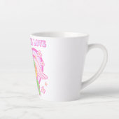 Schattigee Cupido Frog - Spreid de Liefde Latte Mok (Rechts)