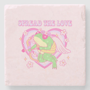 Schattigee Cupido Frog - Spreid de Liefde Stenen Onderzetter
