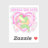 Schattigee Cupido Frog - Spreid de Liefde Sticker (Vel)