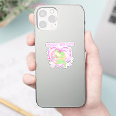 Schattigee Cupido Frog - Spreid de Liefde Sticker (Telefoon)