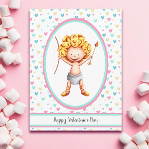 Schattigee Cupido Happy Valentijnsdag Briefkaart