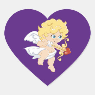 Schattigee Cupido Hart Stickers