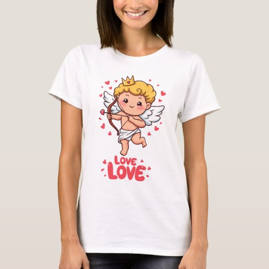 Schattigee Cupido Liefde T-shirt (Voorkant)