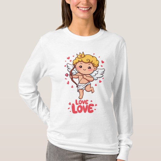 Schattigee Cupido Liefde T-shirt (Voorkant)