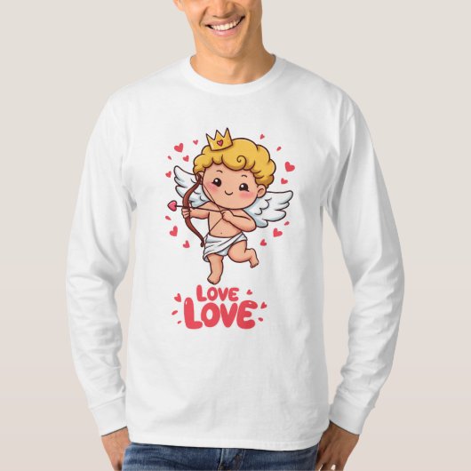 Schattigee Cupido Liefde T-shirt (Voorkant)