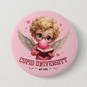 Schattigee Cupido University Bubblegum Angel esthe Ronde Button 7,6 Cm (Voorkant)