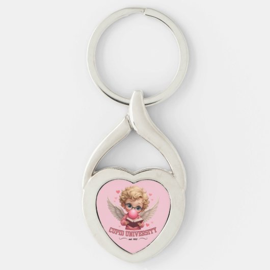 Schattigee Cupido University Bubblegum Angel esthe Sleutelhanger (Voorkant)