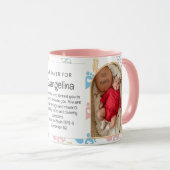 Schattigee Custom Baby Meisje Christelijk Souvenir Mok (Voorkant rechts)