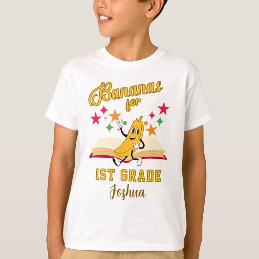Schattigee Custom Bananas Terug naar School Shirt (Voorkant)