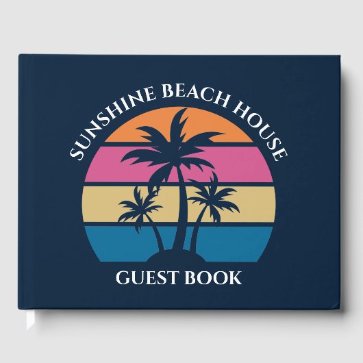Schattigee Custom Beach House Palm Tree Gastenboek (Voorkant)