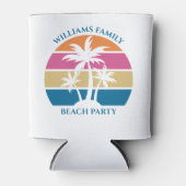 Schattigee Custom Beach Party Tropische palmboom Blikjeskoeler (Voorkant)