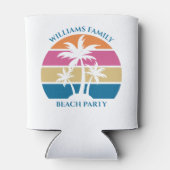 Schattigee Custom Beach Party Tropische palmboom Blikjeskoeler (Achterkant)