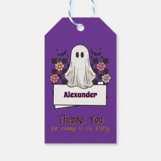 Schattigee Custom Bedankt Halloween Ghost Cadeaulabel