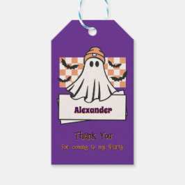 Schattigee Custom Bedankt Halloween Ghost Cadeaulabel