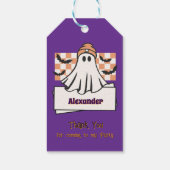 Schattigee Custom Bedankt Halloween Ghost Cadeaulabel (Achterkant)