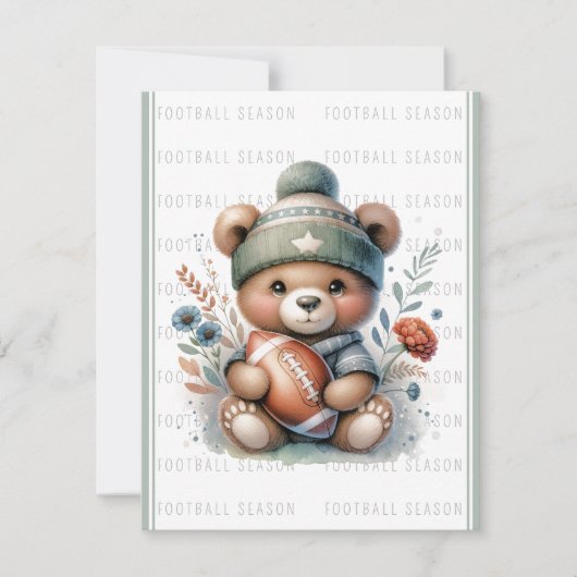 Schattigee Custom Beer Football Wenskaarten Kaart (Voorkant)