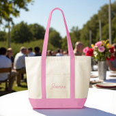 Schattigee Custom Bruidsmeisje Gift Roze Tote Bag