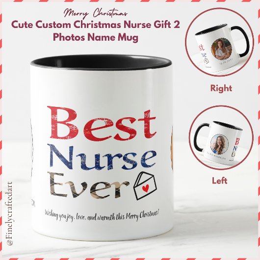 Schattigee Custom Christmas Nurse Gift 2 Foto's Na Mok