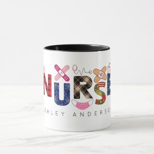 Schattigee Custom Christmas Nurse Gift 2 Foto's Na Mok (Midden)