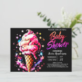 Schattigee Custom Cone Bliss Baby shower Kaart (Staand voorkant)