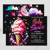 Schattigee Custom Cone Bliss Baby shower Kaart (Voorkant / Achterkant)