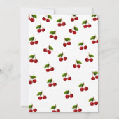 Schattigee Custom Coquette Cherry verjaardagsuitno Kaart (Achterkant)