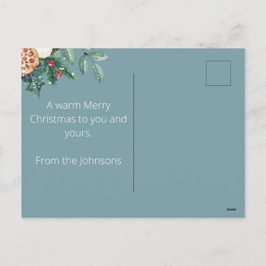 Schattigee Custom Couples Kerst Feestdagenkaart (Achterkant)