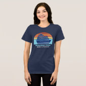 Schattigee Custom Cruise Ship Sunset Trip Vrouwen Tri-Blend Shirt (Voorkant volledig)
