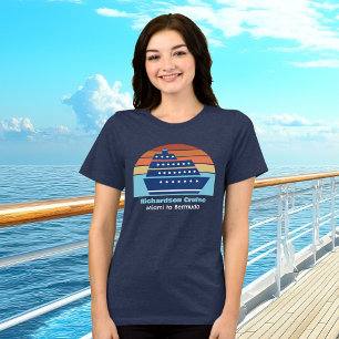 Schattigee Custom Cruise Ship Sunset Trip Vrouwen Tri-Blend Shirt