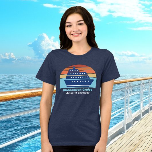 Schattigee Custom Cruise Ship Sunset Trip Vrouwen Tri-Blend Shirt