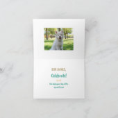 Schattigee Custom Dog Verjaardag Kaart met Foto vo (Binnen)