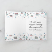 Schattigee Custom Kind Verjaardag Kaart (Binnen)