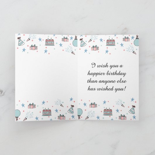 Schattigee Custom Kind Verjaardag Kaart (Binnen)