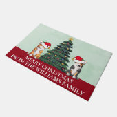 Schattigee Custom Merry Christmas Corgi Dogs Deurmat (Schuin)