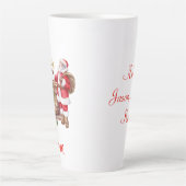 Schattigee Custom Moeder Waterverf Kerstman Latte Mok (Voorkant)